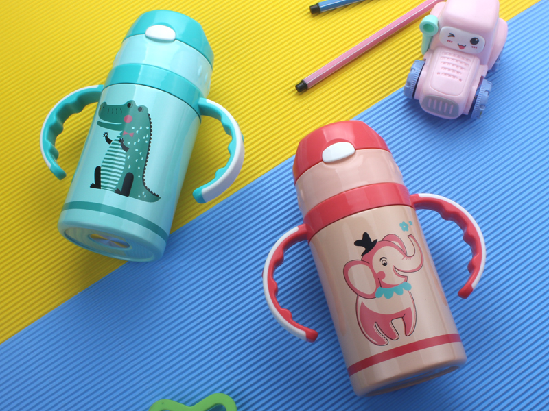 不鏽鋼兒童吸管壺顏色多色可選